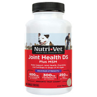 Nutri-Vet Joint Health DS Plus MSM Maximum Strength ВНУТРИЯ-ВЕТ ЗДОРОВЬЯ УСТАНОВИЛ МАКСИМУМ жевательные таблетки с глюкозамином, хондроитином, МСМ, марганцем для собак, 60 табл. л.