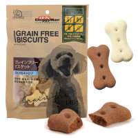 DoggyMan Biscuits Milk Carob ДОГГІМЕН БІСКВІТ МОЛОКО КЕРОБ беззернове печиво, ласощі для собак , 0.14 кг.