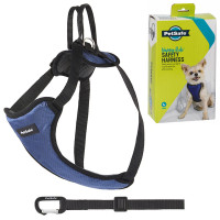 PetSafe Happy Ride Safety Harness ПЕТСЕЙФ ШЛЕЯ БЕЗОПАСНОСТИ в автомобиль для собак, S см., для собак весом 2,7-9 кг см., Черно-синий см.
