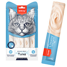 Wanpy Creamy Lickable Treats Tuna ВАНПІ ТУНЕЦЬ рідкі ласощі для котів , 0.07 кг., в пакунку 5 стіків по 14 г см.