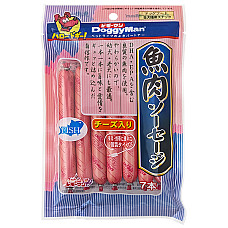 DoggyMan Fish Sausages ДОГГИМЕН СОСИСКИ РЫБЬЕ лакомство для собак , 0.105 кг., в упаковке 7 шт. х 15 г см.