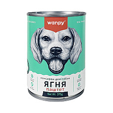 Wanpy Lamb ВАНПІ ЯГНЯ паштет вологий корм консерви для собак, банка 375г , 0.375 кг.