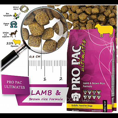Сухий корм для собак Pro Pac DOG Lamb Brown Rice Formula 25 кг