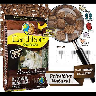Сухой корм для собак Earthborn Holistic Primitive Natural 12 кг
