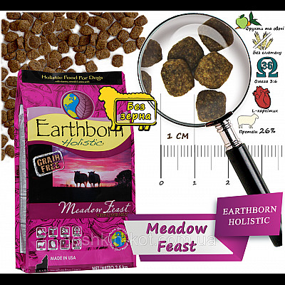 Сухий корм для собак Earthborn Holistic Meadow Feast with Lamb Meal 25 кг