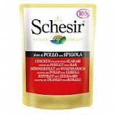 Schesir Cat с куриным филе и морским окунем 100 гр