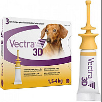 Краплі Ceva Vectra 3D Вектра 3Д від бліх та кліщів, для собак 1,5 – 4 кг, 0,8 мл (1піпетка)