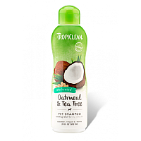 Шампунь TropiClean Shampoo  Medicated Oatmeal & Tea Tree "Вівсяний з екстрактом чайного дерева" для сухої шкіри собак, 355 мл