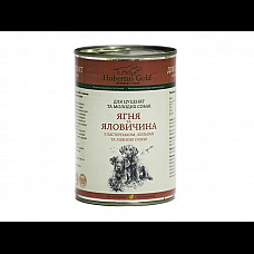 Консервований корм Hubertus Gold "Ягня і яловичина з пастернаком" для цуценят та молодих собак, 400 г