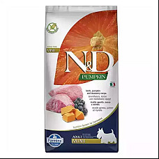 Сухий корм для собак Farmina (Фарміна) N&D Grain Free Pumpkin Lamb & Blueberry Adult Mini з гарбузом, ягням та чорницею, 7 кг