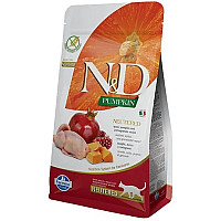 Сухий корм для котів Farmina (Фарміна) N&D Grain Free Pumpkin Quail & Pomegranate Neutered Adult з перепілкою, гарбузом і гранатом, 5 кг