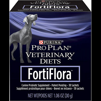 Пробіотик Purina Pro Plan Veterinary Diets FortiFlora Canine Probiotic для підтримки мікрофлори ШКТ, для дорослих собак та цуценят, 30х1 г