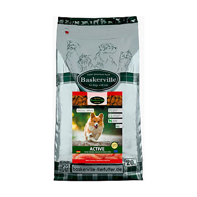 Сухой корм Baskerville Active Dog для активных собак, 20 кг