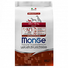 Сухий корм для собак Monge Dog Mini Adult ягня, рис та картопля, 800 г