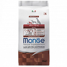 Сухий корм для собак Monge Dog Mini Adult ягня, рис та картопля, 2.5 кг