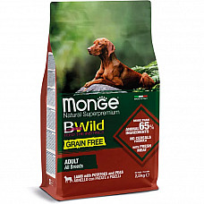 Сухий корм для собак Monge Dog Bwild Grain Free ягня, 2.5 кг