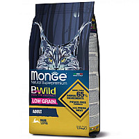 Сухой корм для кошек Monge Cat Bwild Low Grain мясо зайца, 1.5 кг