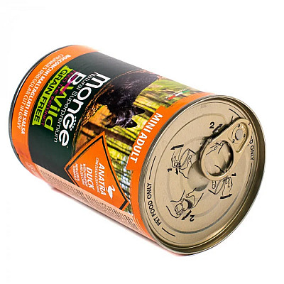 Вологий корм для собак Monge Dog Wet Bwild Grain Free Mini Adult качка, гарбуз та цукіні, 400 г