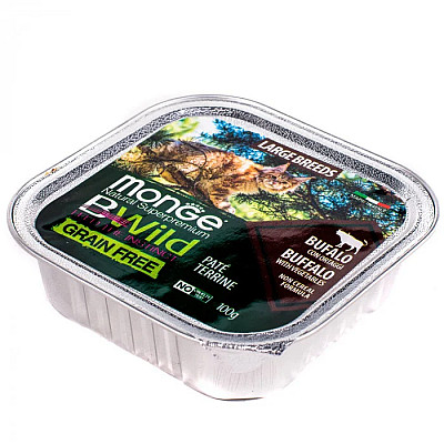 Вологий корм для котів Monge Cat Wet Bwild Grain Free буйвол (для котів великих порід з 2-х місяців), 100 г