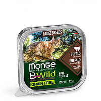 Вологий корм для котів Monge Cat Wet Bwild Grain Free буйвол (для котів великих порід з 2-х місяців), 100 г