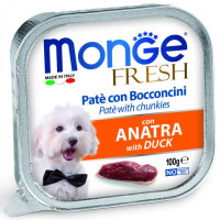 Вологий корм для собак Monge Dog Fresh з качкою, 100 г