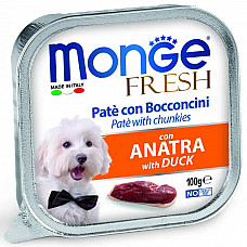 Вологий корм для собак Monge Dog Fresh з качкою, 100 г