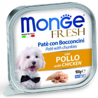 Вологий корм для собак Monge Dog Fresh з куркою, 100 г