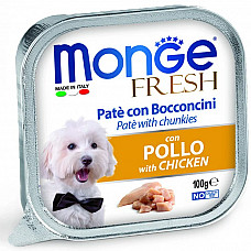Вологий корм для собак Monge Dog Fresh з куркою, 100 г