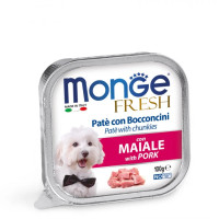 Вологий корм для собак Monge Dog Fresh зі свининою, 100 г