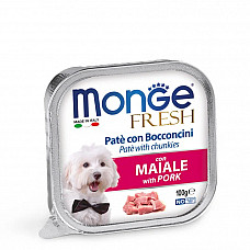Вологий корм для собак Monge Dog Fresh зі свининою, 100 г