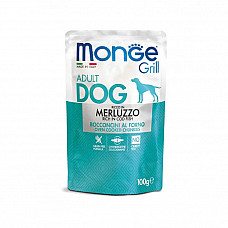 Вологий корм для собак Monge Dog Grill з тріскою, 100 г