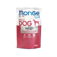 Влажный корм для собак Monge Dog Grill с говядиной, 100 г