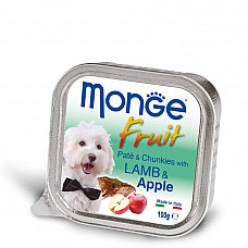 Вологий корм для собак Monge Dog Fruit з ягням та яблуком, 100 г