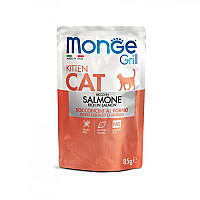 Вологий корм для кошенят Monge Cat Grill Kitten лосось, 85 г