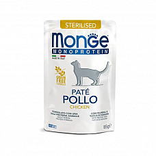 Вологий корм для котів Monge Cat Monoprotein Sterilised 100% курка, 85 г