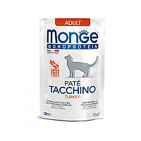 Вологий корм для котів Monge Cat Monoprotein Adult 100% індичка, 85 г