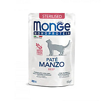 Вологий корм для котів Monge Cat Monoprotein Sterilised 100% яловичина, 85 г