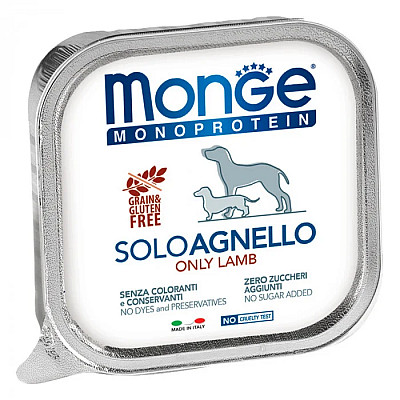 Вологий корм для собак Monge Dog Solo 100% ягня, 150 г