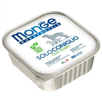 Влажный корм для собак Monge Dog Solo 100% кролик, 150 г