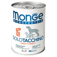 Влажный корм для собак Monge Dog Solo 100% индейка, 400 г