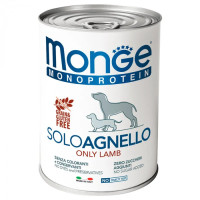 Влажный корм для собак Monge Dog Solo 100% ягненок, 400 г