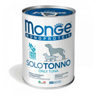 Влажный корм для собак Monge Dog Solo 100% тунец, 400 г