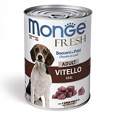 Вологий корм для собак Monge Dog Fresh з телятиною, 400 г
