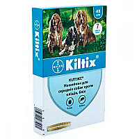 Нашийник Bayer Kiltix Кілтікс проти кліщів та бліх для собак середніх порід, 48 см