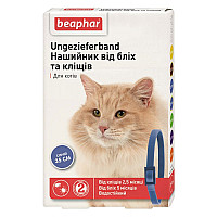 Нашийник Beaphar Біфар від бліх та кліщів для котів, синій, 35 см