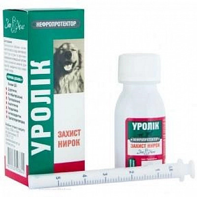 Суспензія Укрзооветпромпостач Уролік для лікування захворювань сечовивідних шляхів собак і кішок, 50 мл