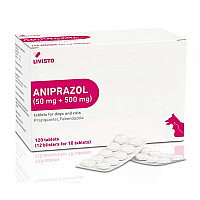 Таблетка Livisto Aniprazol Аніпразол антигельмінтна для собак та котів, 1 таб