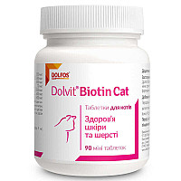 Таблетки Dolfos Dolvit Biotin Cat Долфос Долвіт Біотин Кет вітамінно-мінеральний комплекс з біотином для котів, 90 таб