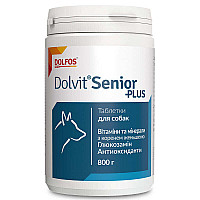 Таблетки Dolfos Dolvit Senior Plus Долвіт Сеньйор Плюс для собак від 7 років, для запобігання процесу старіння, 500 таб