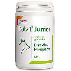Таблетки Dolfos Dolvit Junior Долвіт Джуніор вітамінно-мінеральний комплекс для цуценят і молодих собак, 800 грм